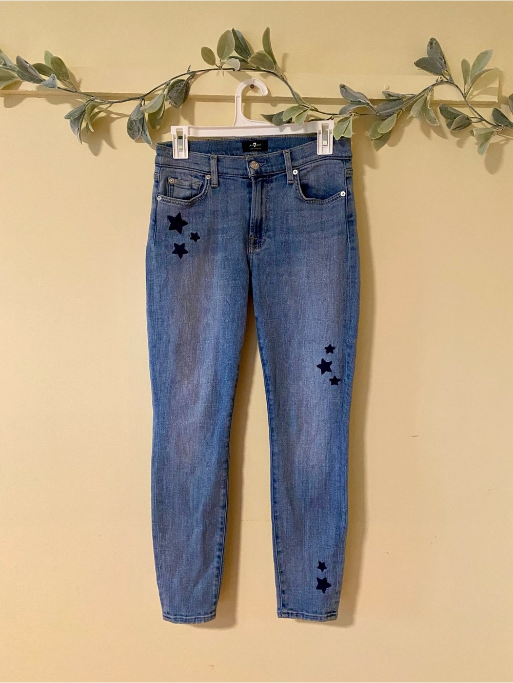 7 for all Mankind Star Embroidered Patch Jeans
